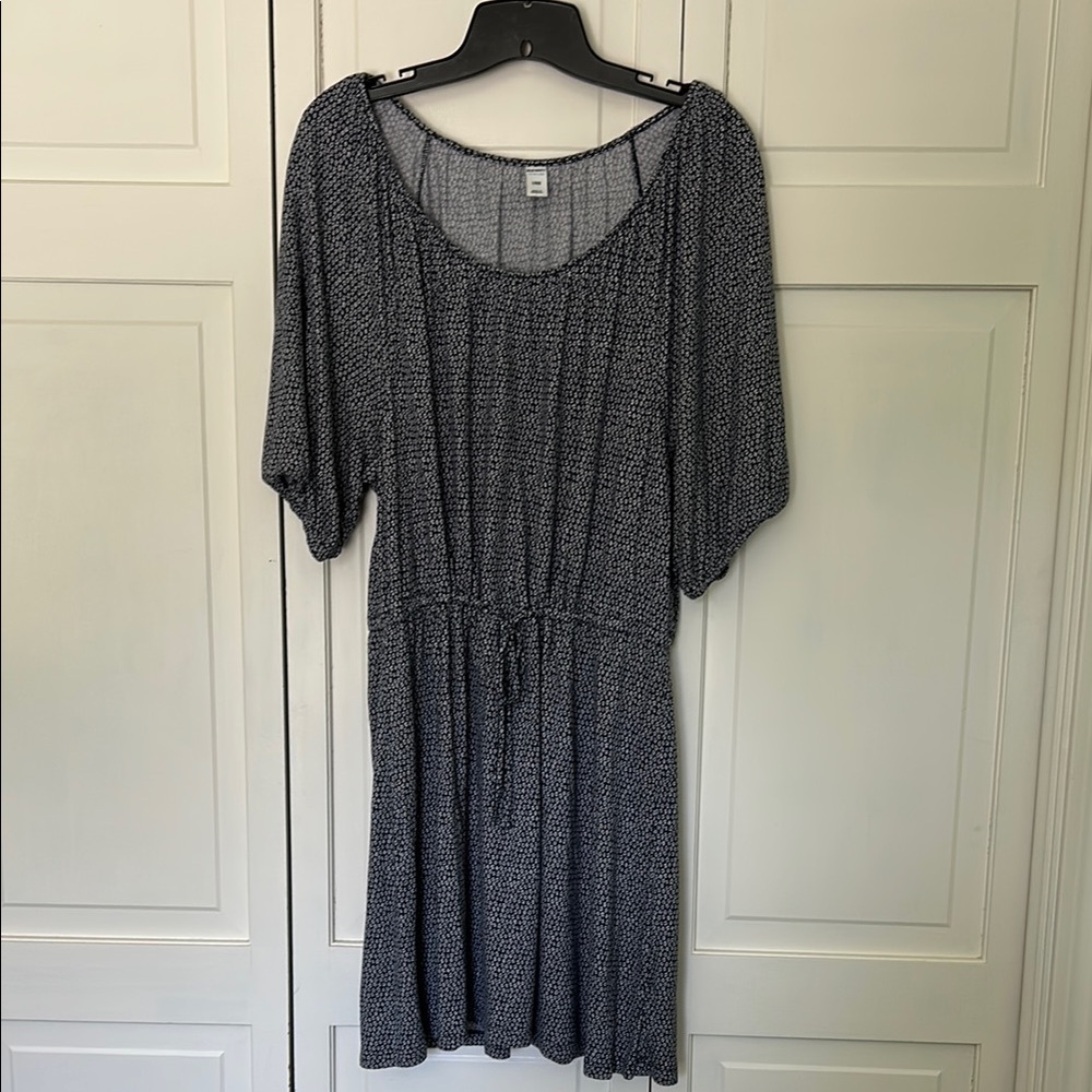 Navy and White Floral Knit Dress - Size Large by Old Navy
